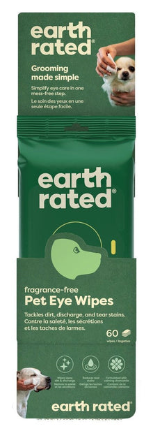 Earth rated fragrance free pet eye wipes 60ct