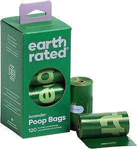 Earth rated lavender poop bags 120ct dog poop bags