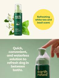 Earth rated white tea & basil no rinse dog shampoo 7oz dog shampoo
