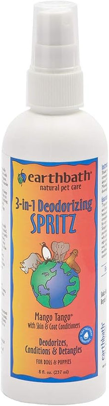 Earthbath 3 in 1 deodorizing spritz mango tango dog spray 8oz