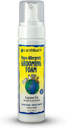 earthbath Hypo - Allergenic Grooming Foam For Pets - Fragrance Free - 8 fl oz