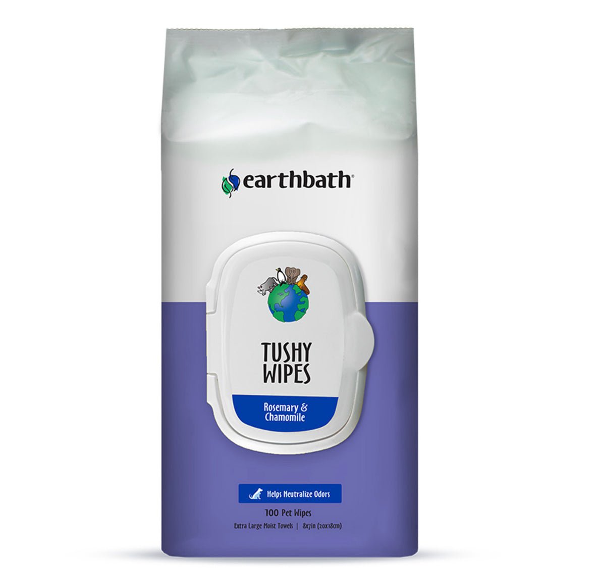 Earthbath Tushy Rosemary & Chamomile Pet Wipes