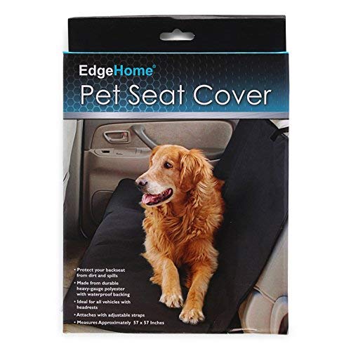 Edge home Premium Pet Seat Cover for Auto Truck with Dog Seat Belt Access Waterproof! - Black - 57" x 57" - 818801014146