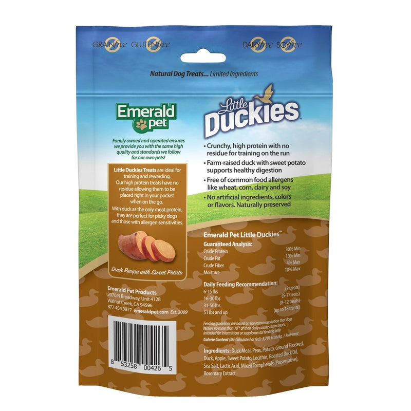 Emerald Pet Little Duckies Crunchy Natural Roasted Duck Dog Treats, Made in USA, Brown, 5 - Ounce (00426 - LS) - 853258004265