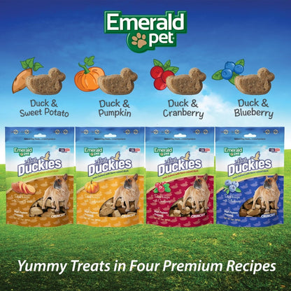 Emerald Pet Little Duckies Crunchy Natural Roasted Duck Dog Treats, Made in USA, Brown, 5 - Ounce (00426 - LS) - 853258004265