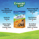 Emerald Pet Little Duckies Duck Dog Treats — Crunchy and Tasty Natural Dog Treats Made with Protein - Rich Roasted Duck Meat — Healthy, Grain Free Dog Treats Made in The USA — Pumpkin, 5 oz - 853258004258