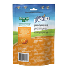 Emerald Pet Little Duckies Duck Dog Treats — Crunchy and Tasty Natural Dog Treats Made with Protein - Rich Roasted Duck Meat — Healthy, Grain Free Dog Treats Made in The USA — Pumpkin, 5 oz - 853258004258