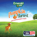 Emerald Pet Pumpkin Harvest Mini Trainers Pumpkin with Banana Chewy Dog Treats Made in The USA, Pumpkin with Banana 6oz (Banana Mini) - vegan dog treats - 850039167096