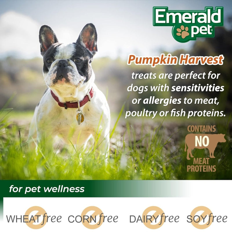 Emerald Pet Pumpkin Harvest Mini Trainers Pumpkin with Banana Chewy Dog Treats Made in The USA, Pumpkin with Banana 6oz (Banana Mini) - vegan dog treats - 850039167096