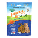 Emerald Pet Pumpkin Harvest Pumpkin Dog Treats — Low - Fat Chewy Natural Dog Treats with Pumpkin for Digestive Health — Meat Free, Poultry Free, Wheat Free Dog Treats — Blueberry, 6 oz - 856916006458