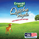 Emerald Pet Quiche Royale Premium Training Dog Treats — Healthy and Tasty Natural Dog Chews Made with Real Eggs — Limited Ingredient Dog Treats Made in The USA — Bacon & Cheese Treats, 6 oz - 850039167041