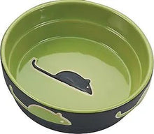 Ethical fresco dish 5’ cat green bowl