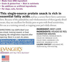 Evangers beef liver freeze dried raw dog treats 4.6oz