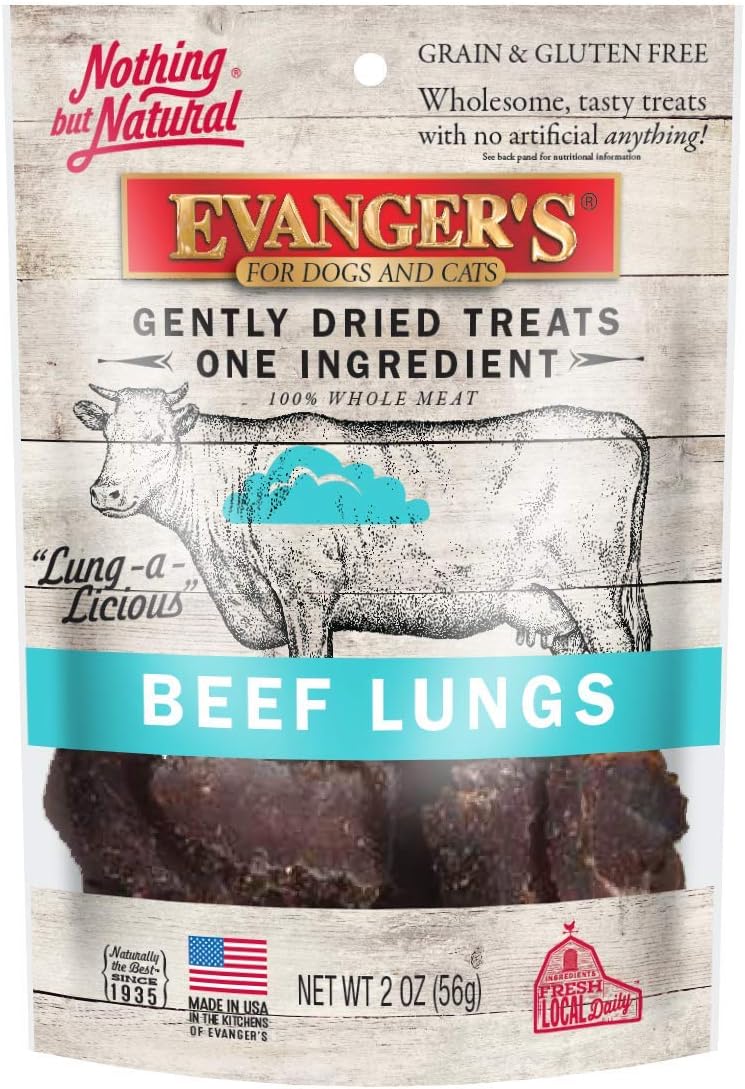 Evangers beef lungs 2oz dog treat