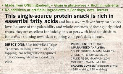 Evangers beef tripe 3.5oz dried dog treats