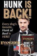 Evangers Evanger's Hunk of Beef Dog Food 12 oz Cans - 077627201097