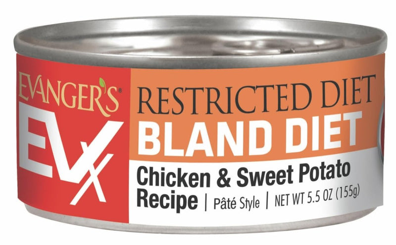 Evanger's EVX Bland Diet Chicken & Sweet Potato Recipe for Cats - 5.5 oz - cat food - 077627200922