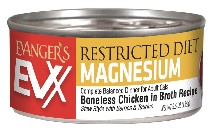 Evanger's EVX Controlled Magnesium - Boneless Chicken in Broth Recipe for Cats - cat food - 077627200915