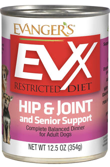 Evanger's EVX Restricted Diet: Hip and Joint and Senior Support Canned Dog Food 12.5oz