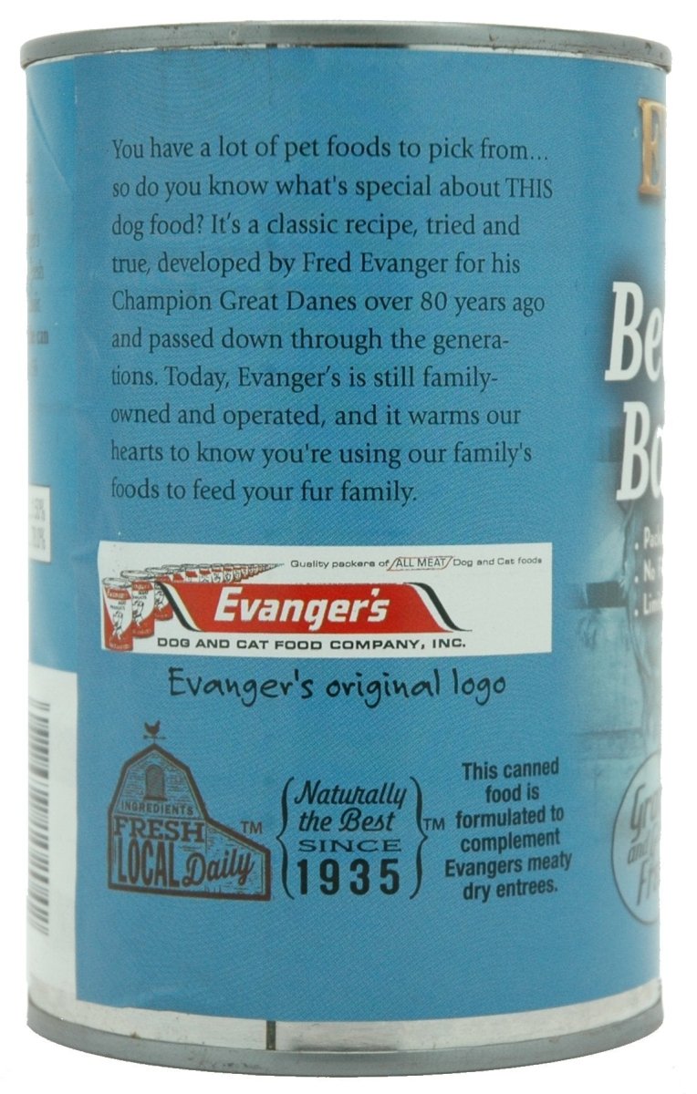 Evanger's Heritage Classics Beef & Bacon JUMBO for Dogs 20.2 oz Can - 077627102042