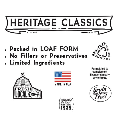 Evanger's Heritage Classics Senior & Weight Management for Dogs 12.5 oz Can - 077627101274