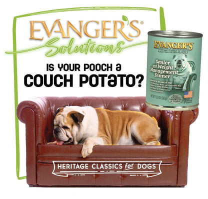 Evanger's Heritage Classics Senior & Weight Management for Dogs 12.5 oz Can - 077627101274