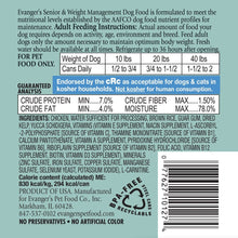 Evanger's Heritage Classics Senior & Weight Management for Dogs 12.5 oz Can - 077627101274