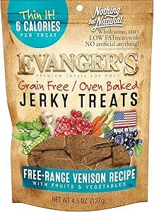 Evangers oven baked free range venison jerky 4.5oz
