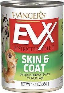 Evangers restricted diet skin & coat wet canned dog food 12.5oz
