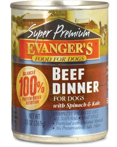 Evangers Super Premium Complete All Natural Beef Dinner Meal for Pet Dog 13Oz - 077627201059