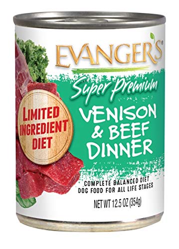 Evanger's Super Premium Limited Ingredient Venison & Beef Dinner for Dogs, 12.5 oz - 077627201042