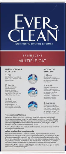 Ever Clean Multi - Cat Fresh Scented Clumping Clay Cat Litter, 25 - lb box