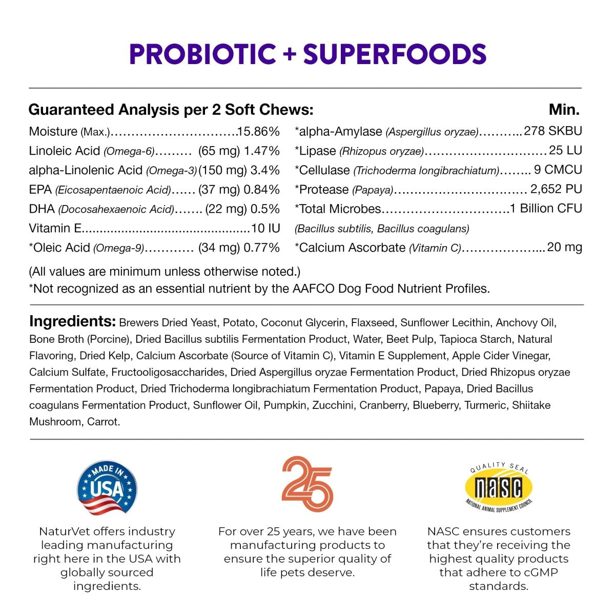 Evolutions by NaturVet Probiotic & Superfoods 90ct Soft Chews for Dogs - Prebiotic & Probiotic Blend - Digestive Enzymes - Bone Broth - Omega's - Nourishes Natural Gut Bacteria and Intestinal Microflora - dog supplies - 797801603522