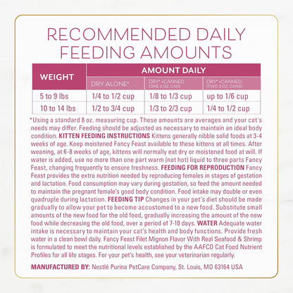 Fancy feast filet mignon flavor dry cat food 12lb