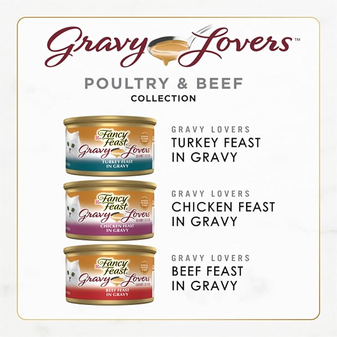 Fancy Feast Gravy Lovers Poultry and Beef canned food 24 count