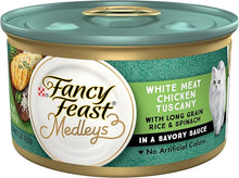 Fancy feast medleys white meat chicken Tuscany in savory sauce wet canned cat food 3oz