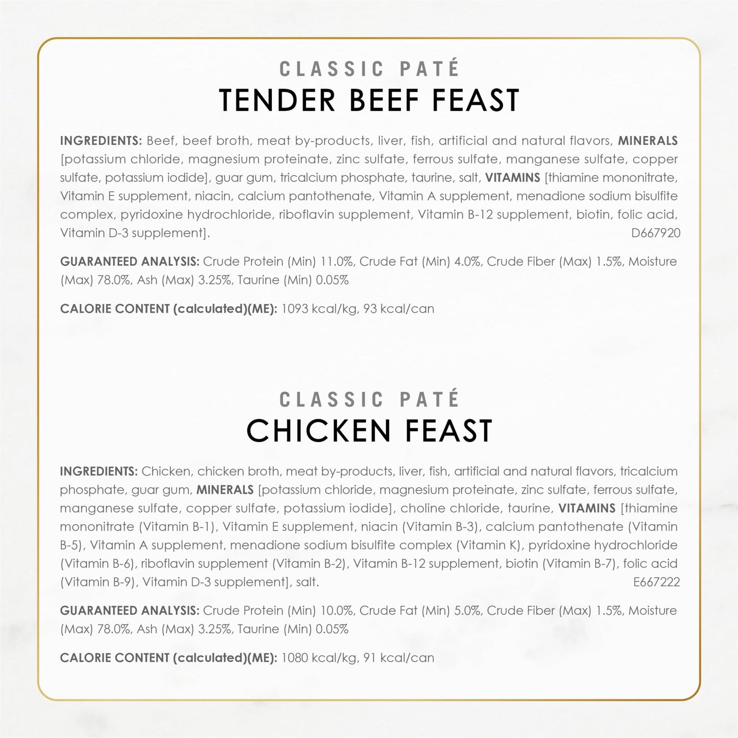 Fancy Feast Poultry And Beef Feast Classic Pate Collection Grain Free Wet Cat Food Variety