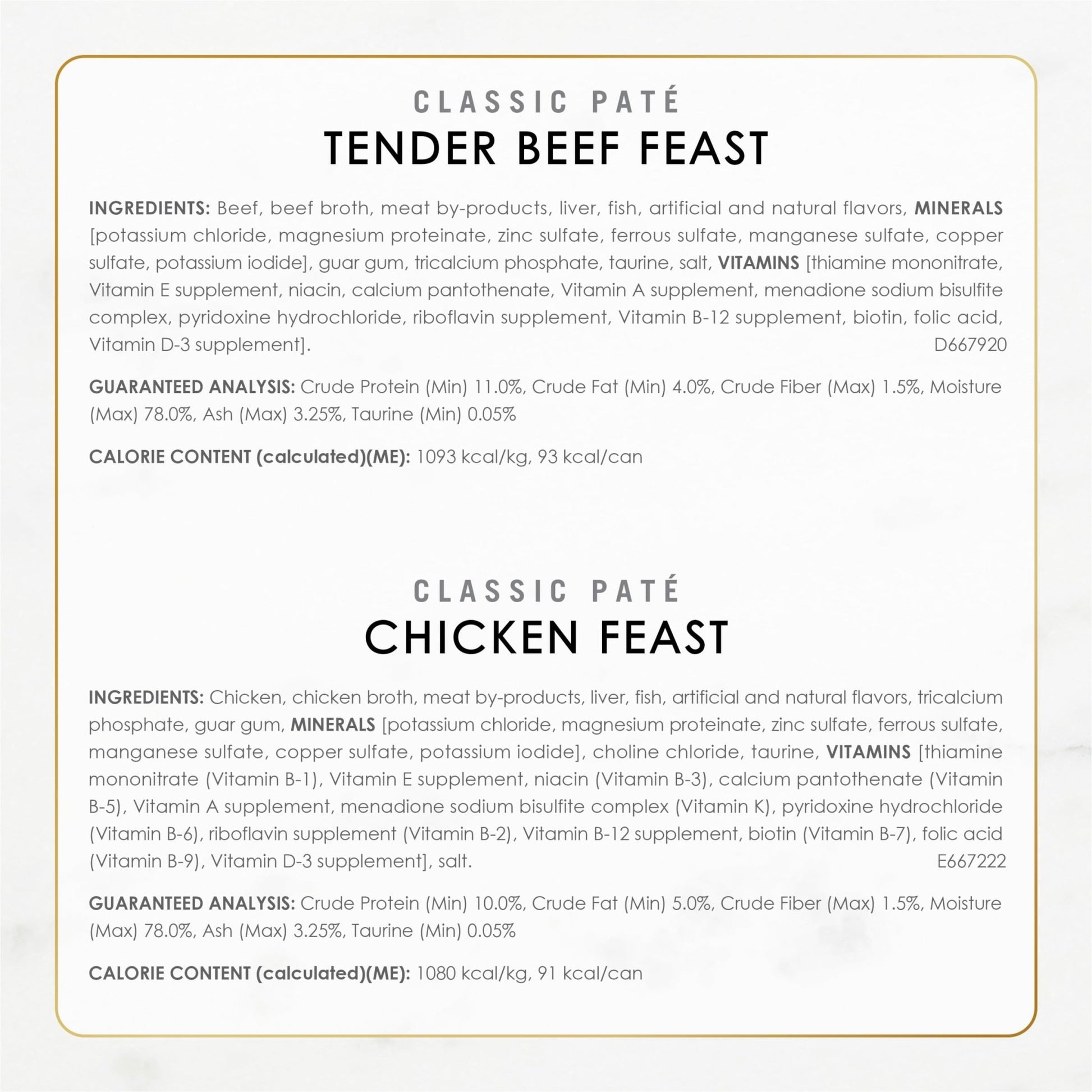 Fancy Feast Poultry And Beef Feast Classic Pate Collection Grain Free Wet Cat Food Variety