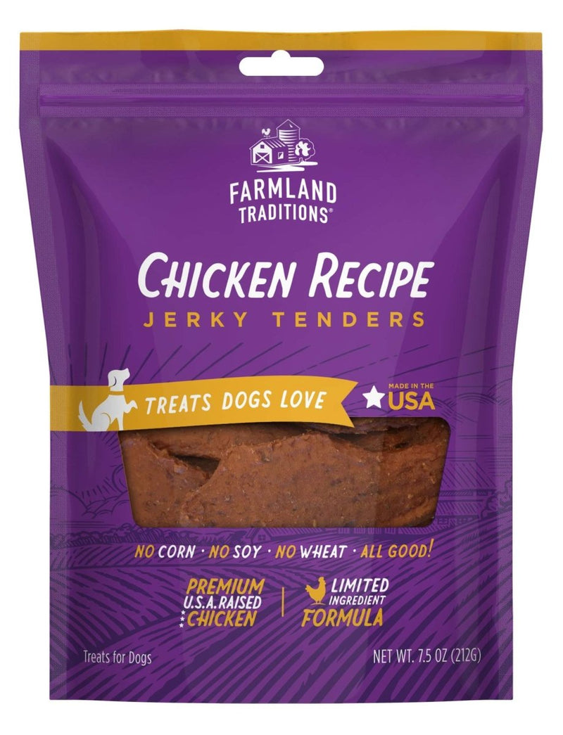 Farmland Traditions Chicken Recipe Jerky Tenders for Dogs 7.5oz - 884713001109