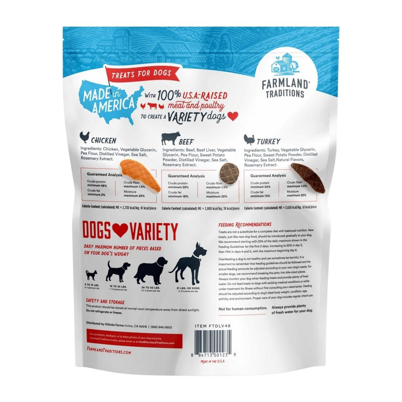 Farmland Traditions Dogs Love Variety Jerky Dog Treats 1ea/48oz. - 884713001239