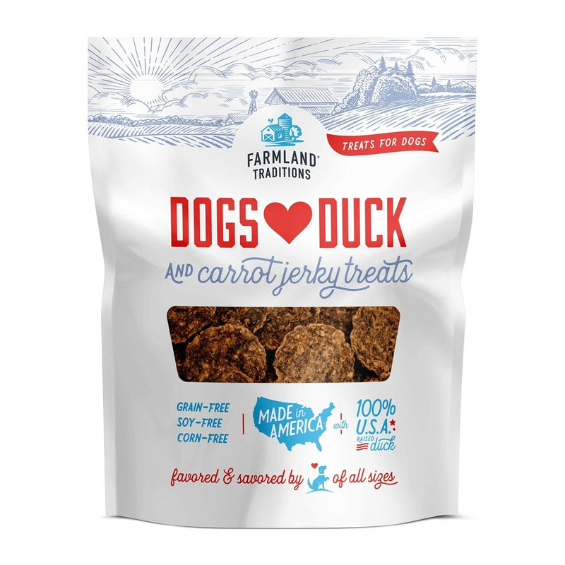 Farmland Traditions Filler Free Dogs Love Duck & Carrot Premium Jerky Treats. (13.5 oz) - 884713000843