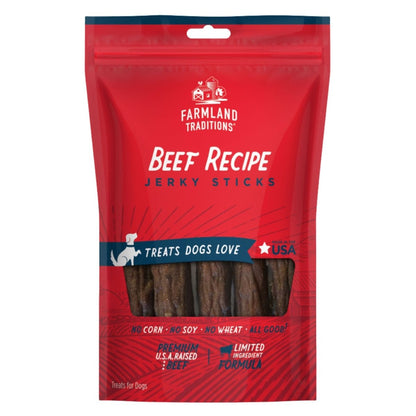 Farmland Traditions Simple Snacks Beef Jerky Sticks Dog Treats 1ea/6oz. - 884713001925