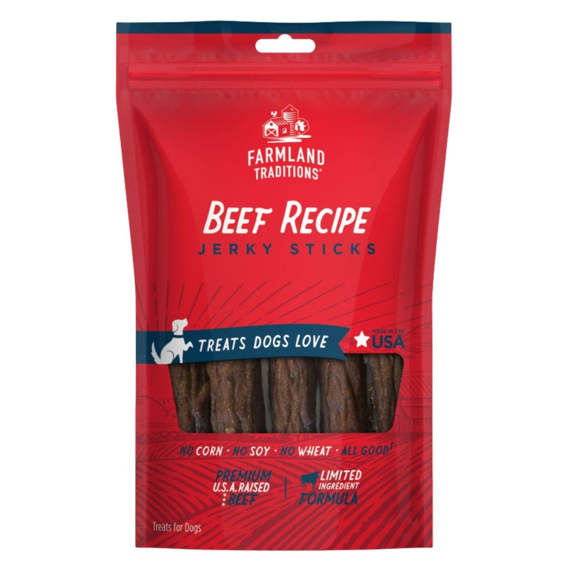 Farmland Traditions Simple Snacks Beef Jerky Sticks Dog Treats 1ea/6oz. - 884713001925