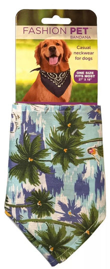 Fashion pet bandanna one size fits most green 27 x 18 dog bandanna