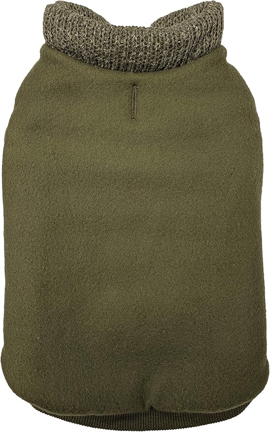 Fashion pet coat dog coat reversible puffy coat olive medium