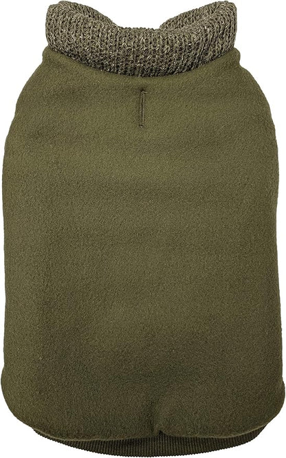 Fashion pet coat dog coat reversible puffy coat olive medium