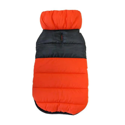 Fashion pet coat puffy coat jacket dog puffy coat orange size XL reversible