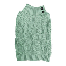 Fashion pet sweater textured cable sweater sage size medium dog sweater