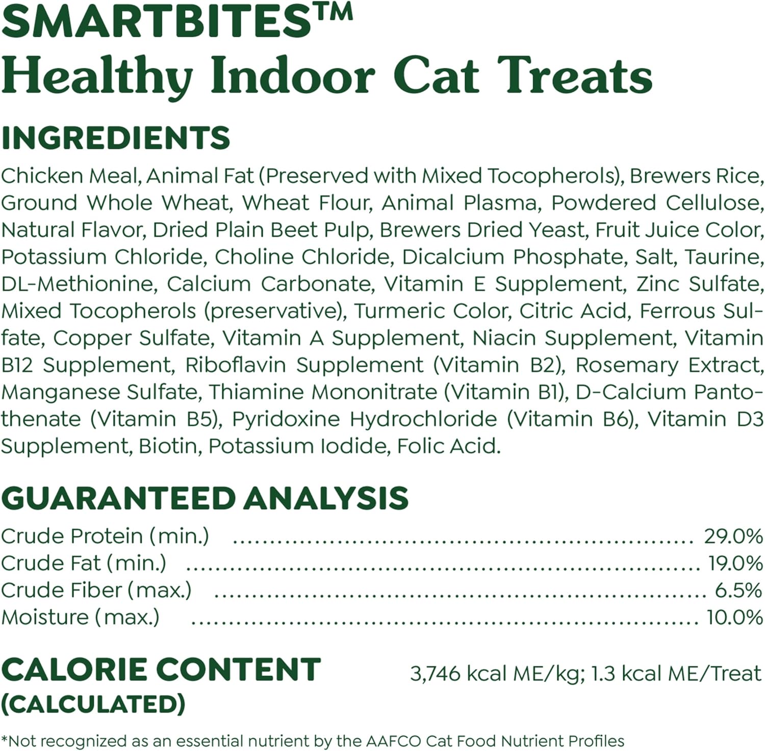 Feline greenies chicken flavor smart bites