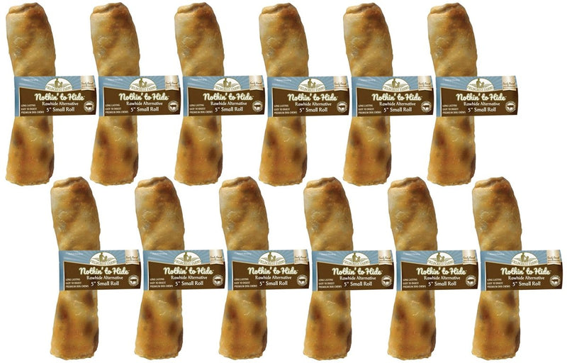 Fieldcrest Farms Nothin' to Hide Beef Rolls, 5 Inch Small, Rawhide Alternative Dog Chew - 810002630507